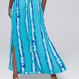 White House black market 8P Blue Tie-Dye Maxi Skirt